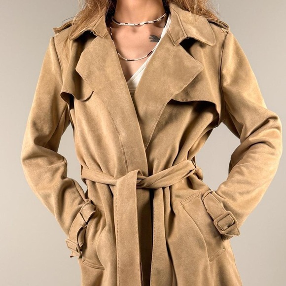 Philosophy Belted Trench Coat – Size Large - Picture 7 of 8